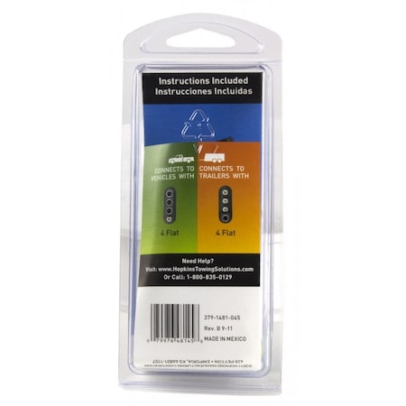 Hopkins 12" 4-WIRE FLAT NON-SHROUDED EXTENSION (WORKS ON 48145